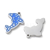 304 Stainless Steel Enamel Pendants STAS-M102-12A-P-2