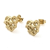 Ion Plating(IP) 304 Stainless Steel Studs Earrings EJEW-K277-02G-1