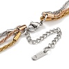 304 Stainless Steel Multi Layered Chain Necklaces NJEW-H043-09MC-3