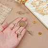 4Pcs Floral Cross Zinc Alloy Rhinestone Lapel Pin Backs for Backpack Clothes JEWB-FH0002-32G-3