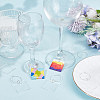 DIY Blank Wine Glass Charm Making Kit DIY-SC0023-79A-4
