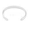 Non-Tarnish 304 Stainless Steel Open Cuff Plain Bangles BJEW-H591-01P-02-3