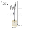 Small Three-Headed Silver Resin Cubic Base Alligator Beak Note Holder AJEW-WH0141-04B-5