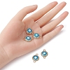 Alloy Connector Charms with Enamel and Synthetic Turquoise FIND-YW0003-53-6