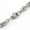Fashionable 304 Stainless Steel Rope Chain Bracelet Making STAS-A028-B054P-2
