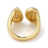 Rack Plating Brass Micro Pave Cubic Zirconia Cuff Finger Rings for Women RJEW-C114-19C-G-3