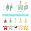 40Pcs 10 Styles Alloy Enamel Pendants ENAM-CJ0002-40-2