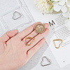 4Pcs 4 Styles 304 Stainless Steel Screw Carabiner Lock Charms STAS-UN0052-23-4