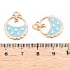 Rack Plating Alloy Enamel Pendants LS-ENAM-N056-385KCG-02-3