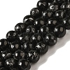 Synthetic Silver Line Coal Quartz Beads Strands G-Q161-A01-03-1