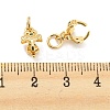 Brass Micro Pave Green Cubic Zirconia Ice Pick Pinch Bails KK-H452-35KCG-01-3