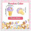 30Pcs Opaque Resin Decoden Cabochons RESI-SC0036-57-2