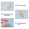10Pocs 2 Colors Brass Micro Pave Clear Cubic Zirconia Spacer Beads KK-HS0001-53-4
