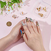10Pcs 10 Styles Alloy Women Fingernail Rings MRMJ-ME0001-22-5