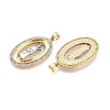 Brass Micro Pave Cubic Zirconia Pendants KK-T070-23G-02-2