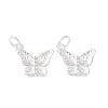 Brass Micro Pave Cubic Zirconia Pendants KK-C143-36B-S-1