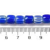 Handmade Lampwork Chevron Beads Strands LAMP-K041-01B-08-5