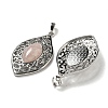 Natural Rose Quartz Pendants G-Q158-02G-2