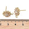 Brass Micro Pave Cubic Zirconia Studs Earring Findings KK-K364-09G-3