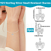 3Pcs 925 Sterling Silver Bowknot Charms STER-BBC0008-41-2