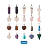 Natural & Synthetic Mixed Gemstone Pendants G-TA0001-21-8