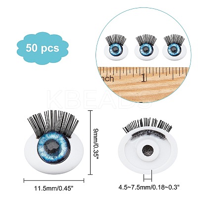 50 Pairs 4D ABS Doll Craft Cartoon Movable Eye DIY-NB0006-33-1