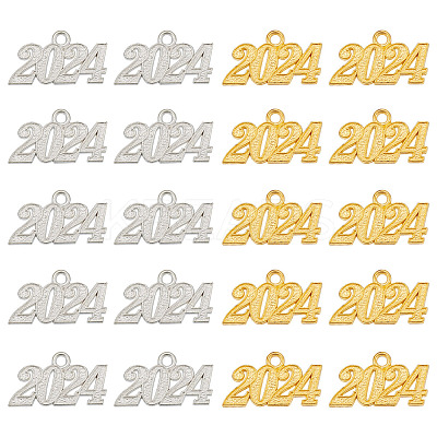 60Pcs 2 Colors Alloy Pendants FIND-TA0004-34-1