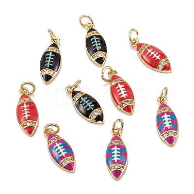Real 18K Gold Plated Brass Micro Pave Clear Cubic Zirconia Pendants ZIRC-A020-18G-1