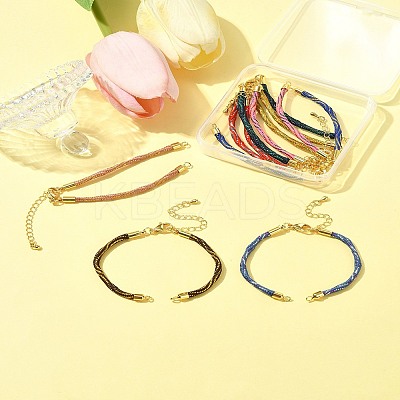 8Pcs 8 Colors Nylon Cord Bracelets MAK-FS0001-05-1