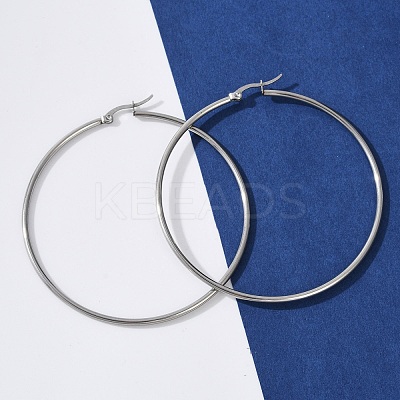 Tarnish Resistant 304 Stainless Steel Big Hoop Earrings EJEW-F105-02P-1