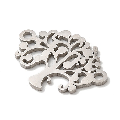 Non-Tarnish 304 Stainless Steel Connector Charms STAS-D013-02C-P-1