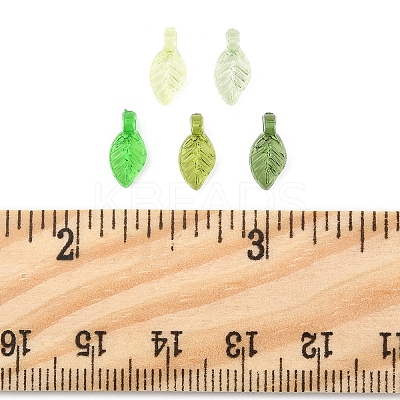 800Pcs 5 Colors Transparent Acrylic Charms TACR-FS0001-56-1