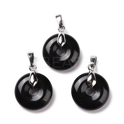 Natural Obsidian Pendants G-E059-01P-03-1
