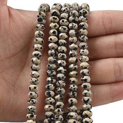 Natural Dalmatian Bead Strands G-D344-A26-1