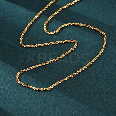Brass Rope Chains Necklaces for Women NJEW-D302-03G-1