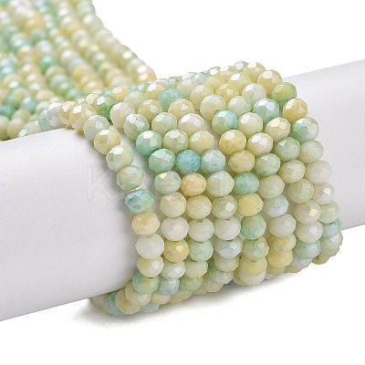 Ombre Effect Dyed Glass Beads Strands GLAA-C023-02-C14-1