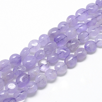 Natural Lavender Amethyst Beads Strands X-G-R445-8x10-23-1