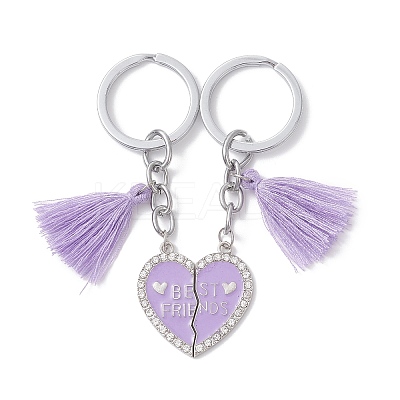 2Pcs Alloy Split Pendant Keychains KEYC-JKC01444-01-1