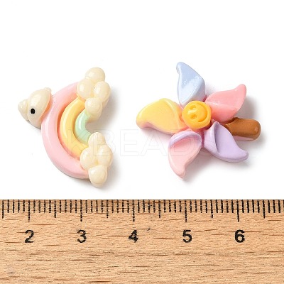 Opaque Resin Decoden Cabochons RESI-M041-05-1