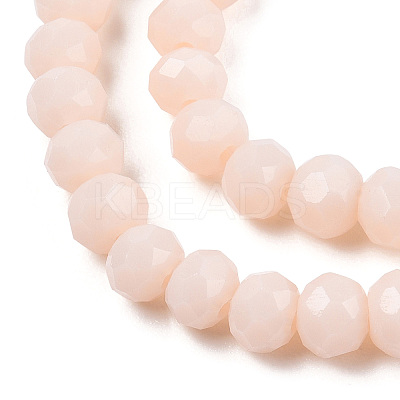 Opaque Solid Color Glass Beads Strands EGLA-A034-P8mm-D17-1