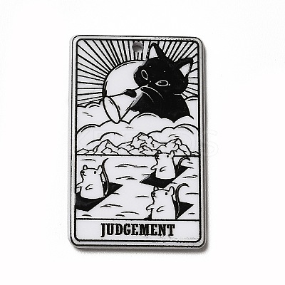 Tarot Theme Printed Acrylic Pendants MACR-G061-04N-1