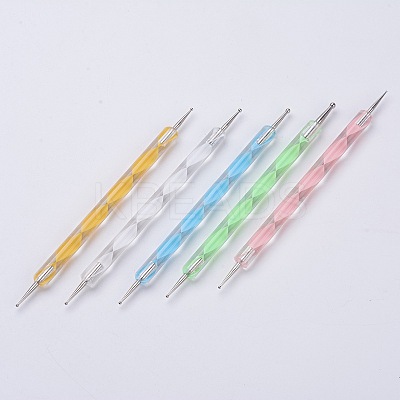 UV Gel Painting Nail Art Dotting Pen X-MRMJ-WH0002-03-1