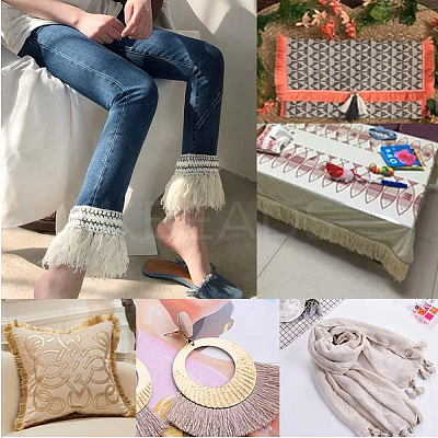 Cotton Lace Fringes Tassel Trimmings OCOR-GF0005-07A-02-1