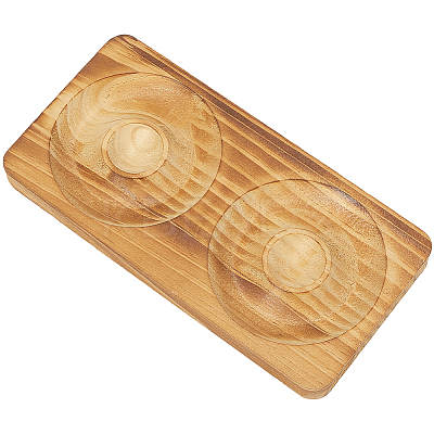 Beech Wooden Jewelry Bracelet Finger Ring Diplay Holder Tray ODIS-WH0010-02J-02-1