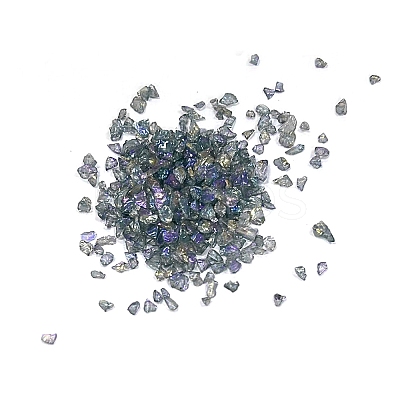 Electroplate Glass Chip Beads GLAA-WH0006-05A-1