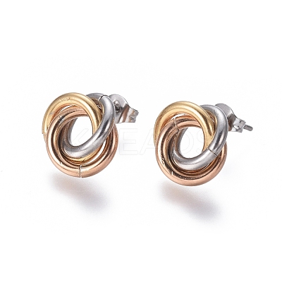 304 Stainless Steel Stud Earrings EJEW-L241-02C-1