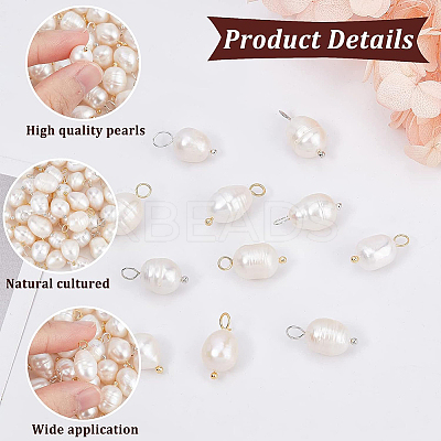 42Pcs 3 Styles Natural Cultured Freshwater Pearl Pendants FIND-BC0002-78-1