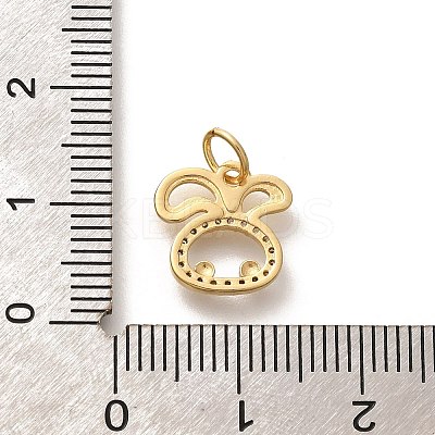 Rack Plating Brass Micro Pave Cubic Zirconia Pendants KK-H508-28G-02-1