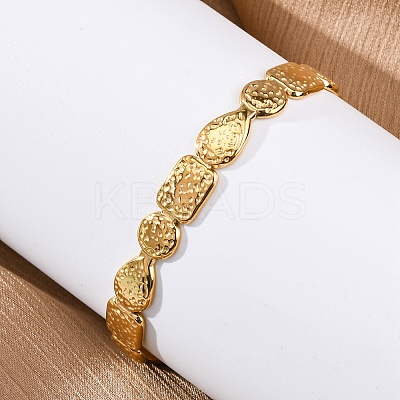304 Stainless Steel Cuff Bangles for Women BJEW-F491-01G-02-1