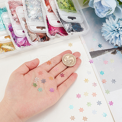 10 Bags 10 Colors PVC Nail Art Glitter Sequins MRMJ-OC0003-50-1